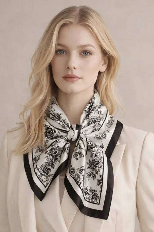 Flower Box Print Square Scarf made by Do everything in love