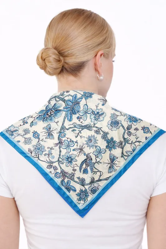 Floral Print Triangle Scarf made by Do everything in love
