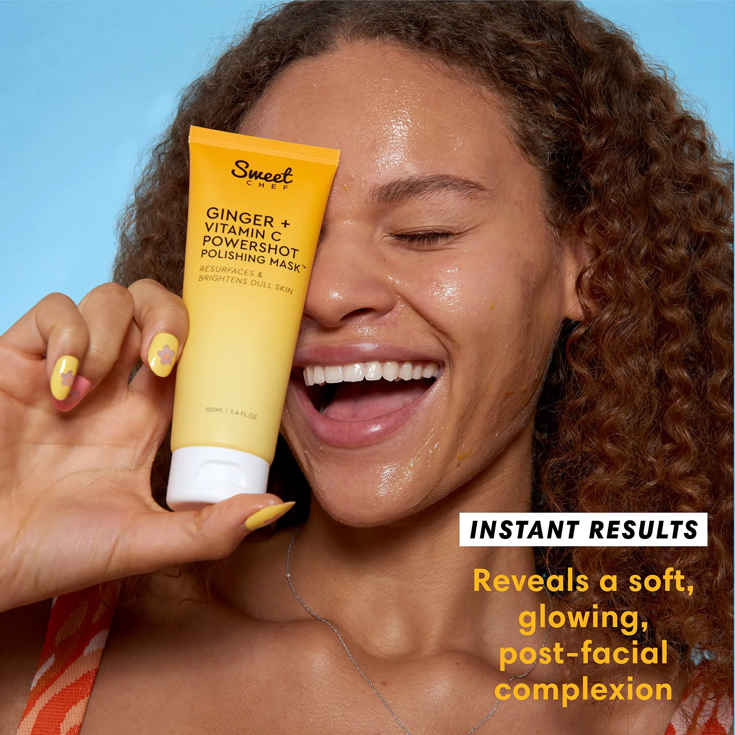 Sweet Chef Ginger + Vitamin C Powershot Polishing Mask - Brightening Face Mask for Dark Spots & Uneven Skin Tone + Maca, Rice Powders & AHA Face Exfoliant & Resurfacing Formula (3.4oz) sold by Charming Charlie product image thumbnail 3