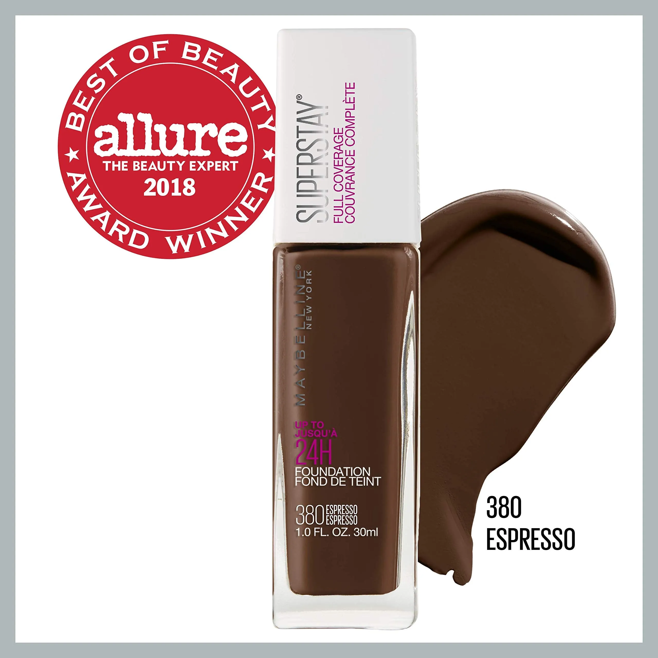 Maybelline New York Super Stay Full Coverage Liquid Foundation Makeup, Espresso, 1 Fl Oz sold by Charming Charlie product image thumbnail 2
