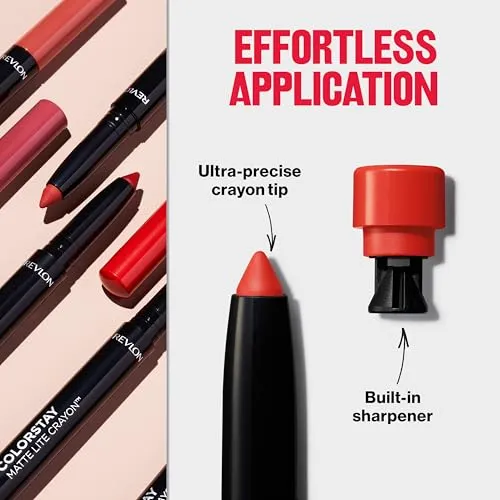 REVLON ColorStay Matte Lite Crayon Lipstick with Built-in Sharpener, Longlasting Non-Drying Matte Formula, Transfer-Proof Lipcolor sold by Charming Charlie product image thumbnail 4