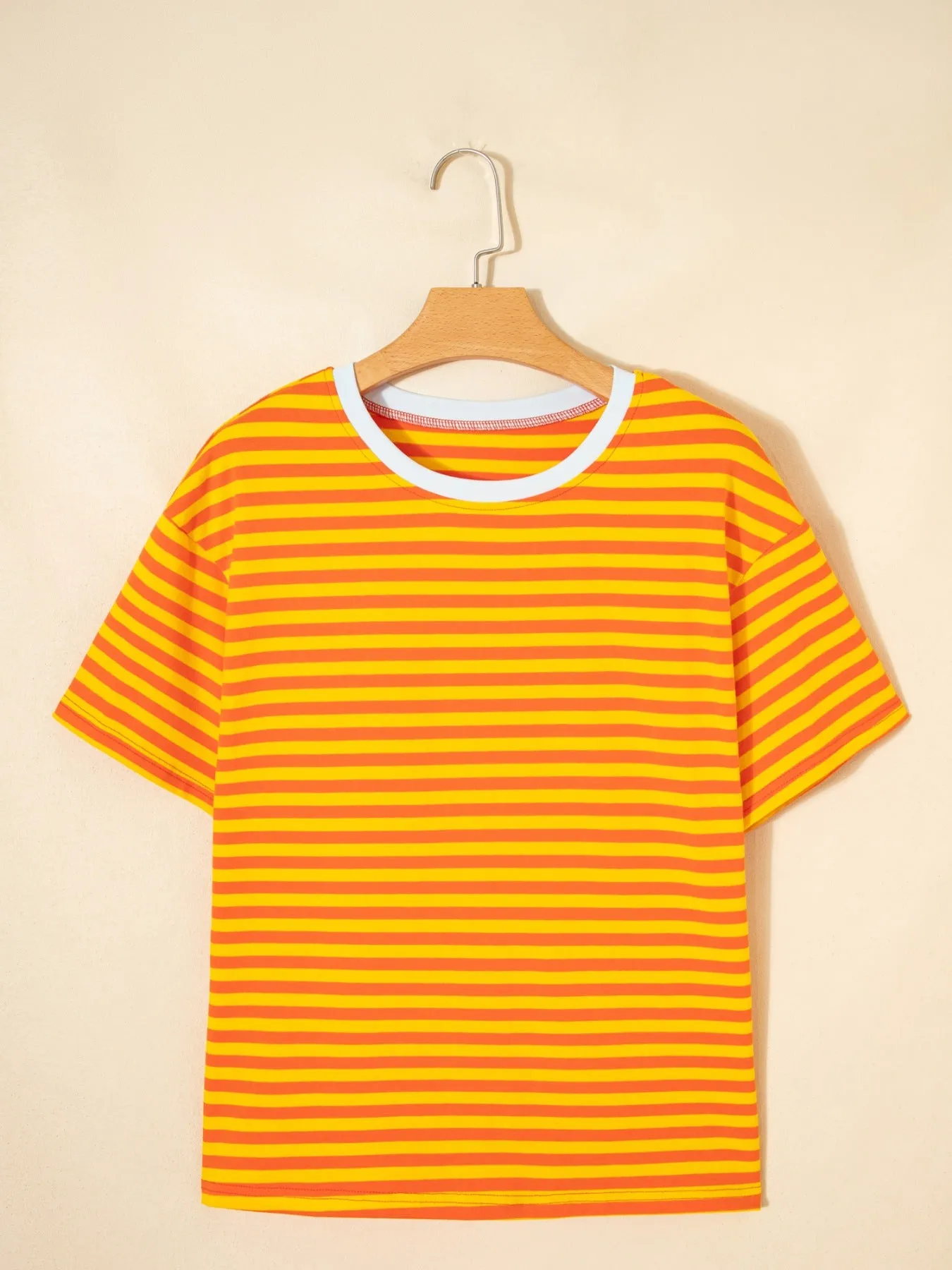 Striped Round Neck Casual T-Shirt sold by Charming Charlie product image thumbnail 2