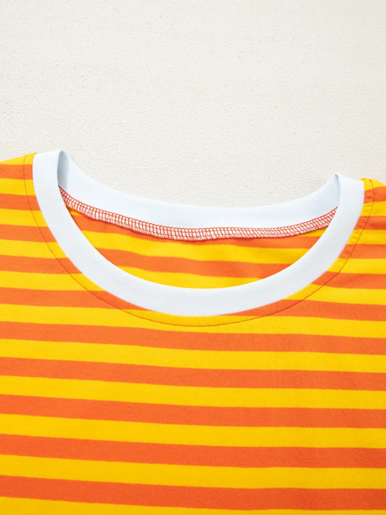 Striped Round Neck Casual T-Shirt sold by Charming Charlie product image thumbnail 4