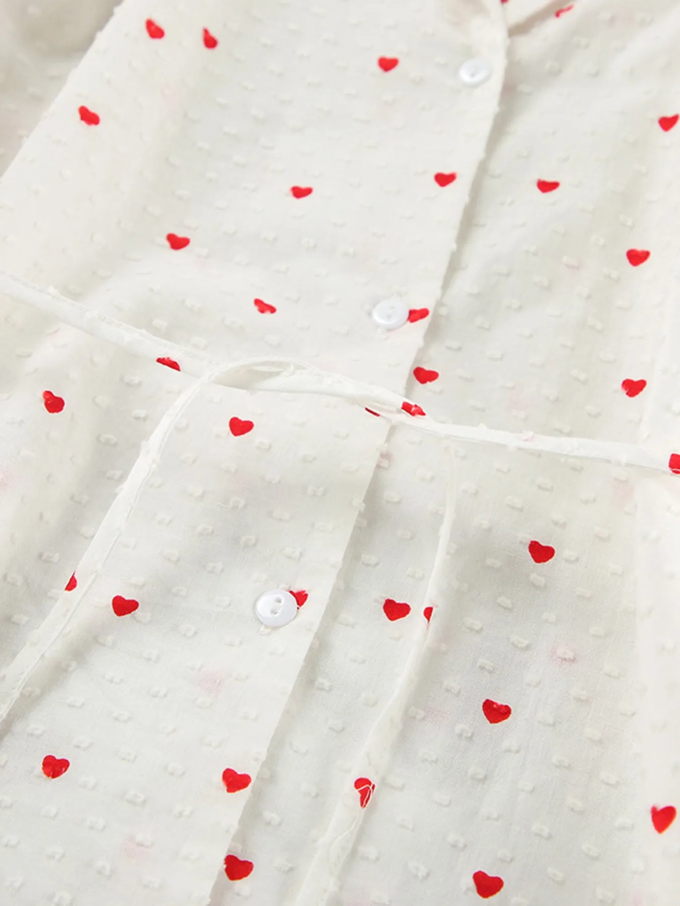 Heart Print Long Sleeve and Pants Lounge Set sold by Charming Charlie product image thumbnail 5