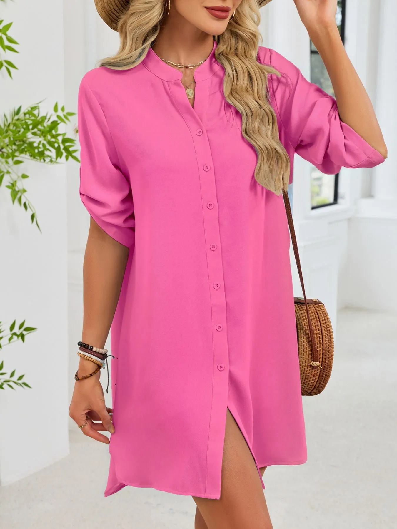 Casual Button-Down Shirt Dress sold by Charming Charlie product image thumbnail 5