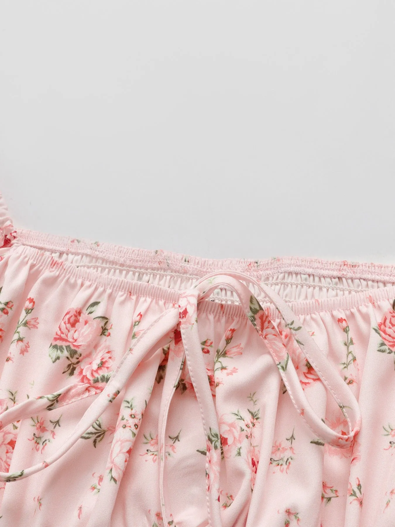 Floral Print Tie Front Puff Sleeve Blouse sold by Charming Charlie product image thumbnail 5