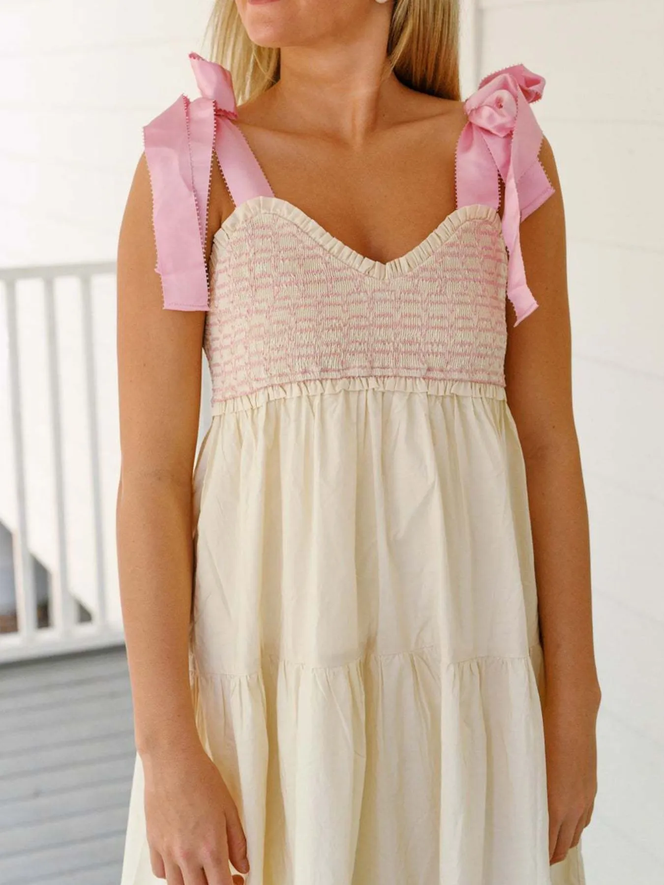 Tie Shoulder Tiered Midi Dress sold by Charming Charlie product image thumbnail 3