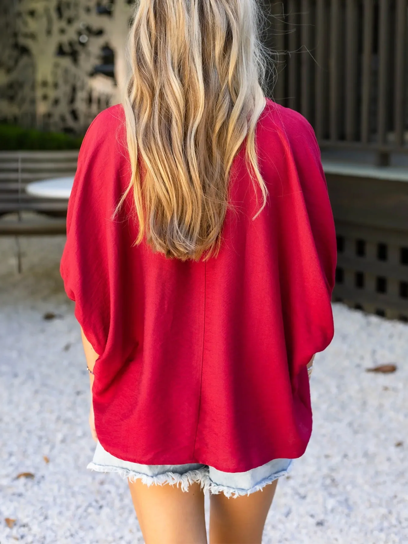 Braided Detail Half Sleeve Blouse sold by Charming Charlie product image thumbnail 3