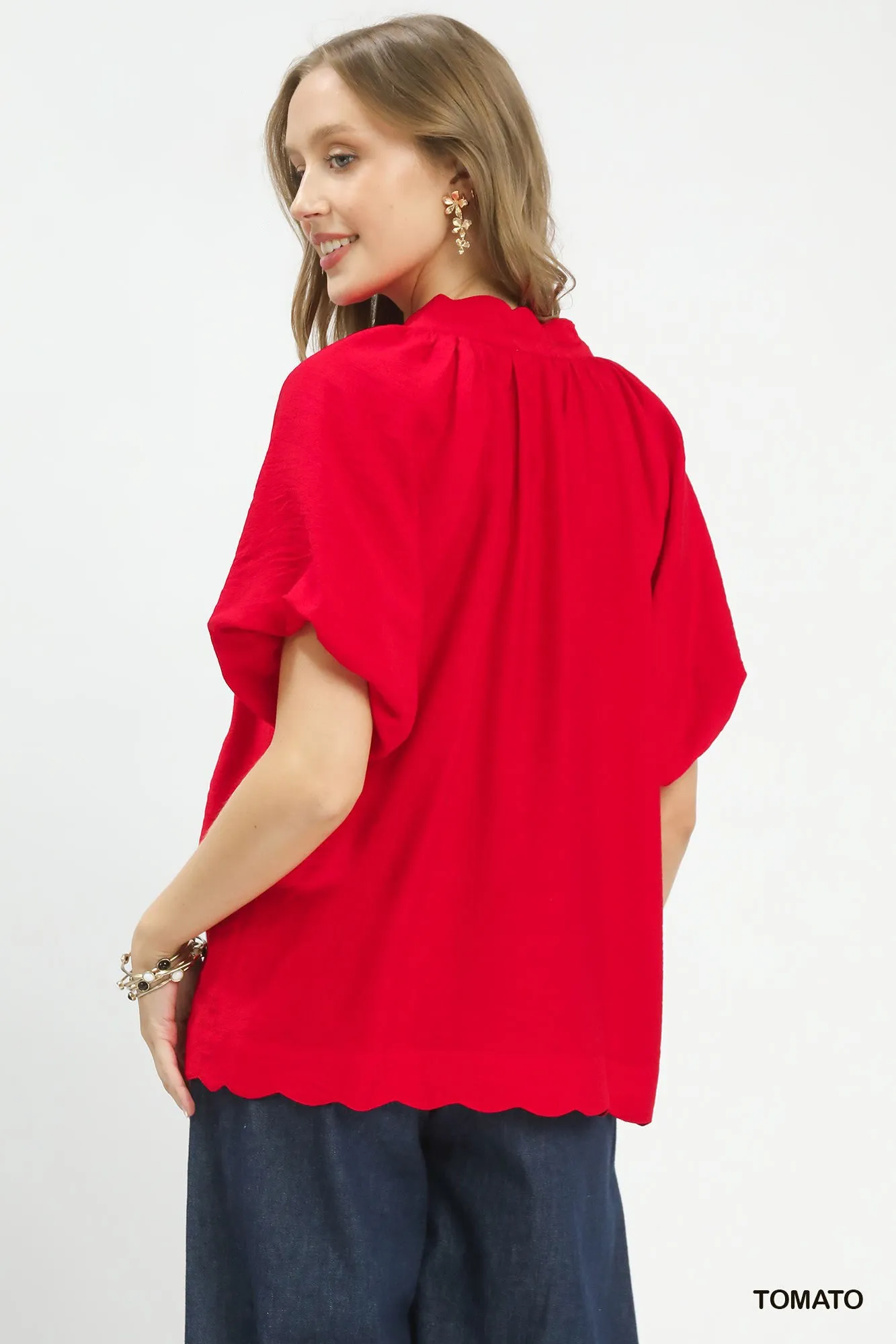 Umgee Floral Embroidered Hem Blouse sold by Charming Charlie product image thumbnail 3