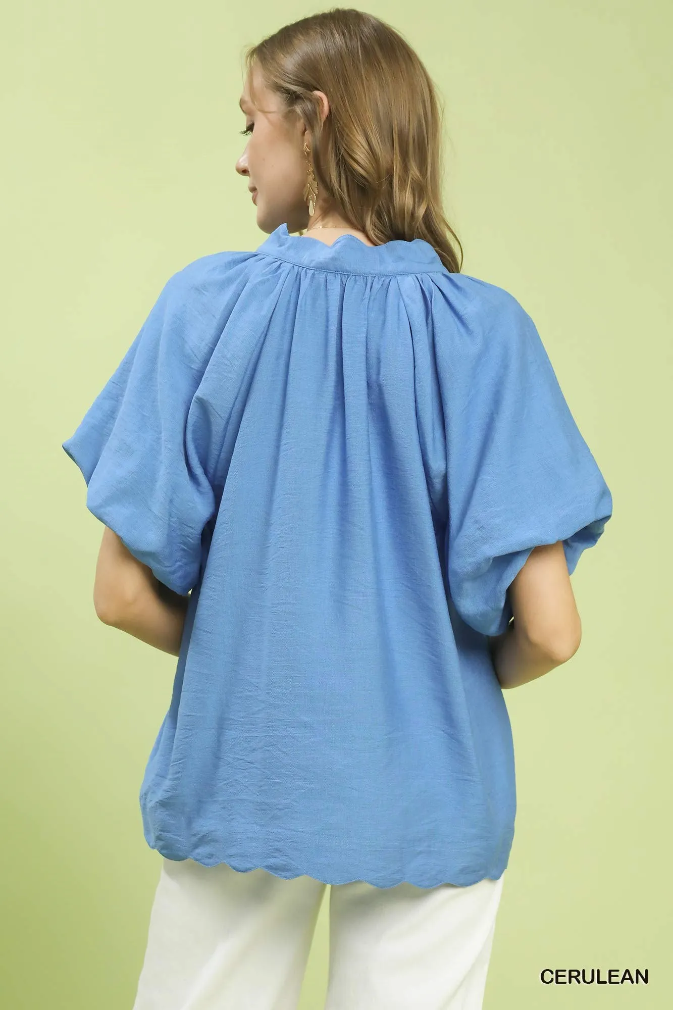 Umgee Floral Embroidered Hem Blouse sold by Charming Charlie product image thumbnail 3