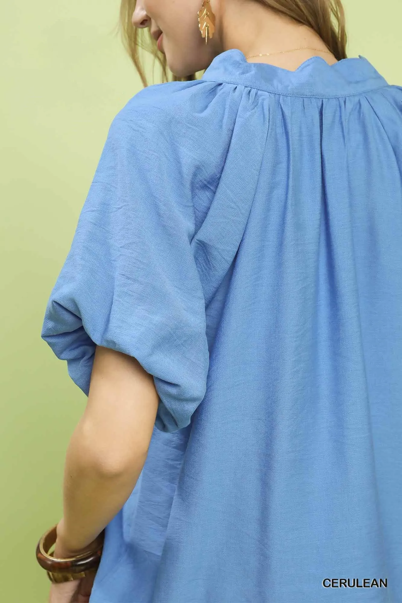 Umgee Floral Embroidered Hem Blouse sold by Charming Charlie product image thumbnail 4