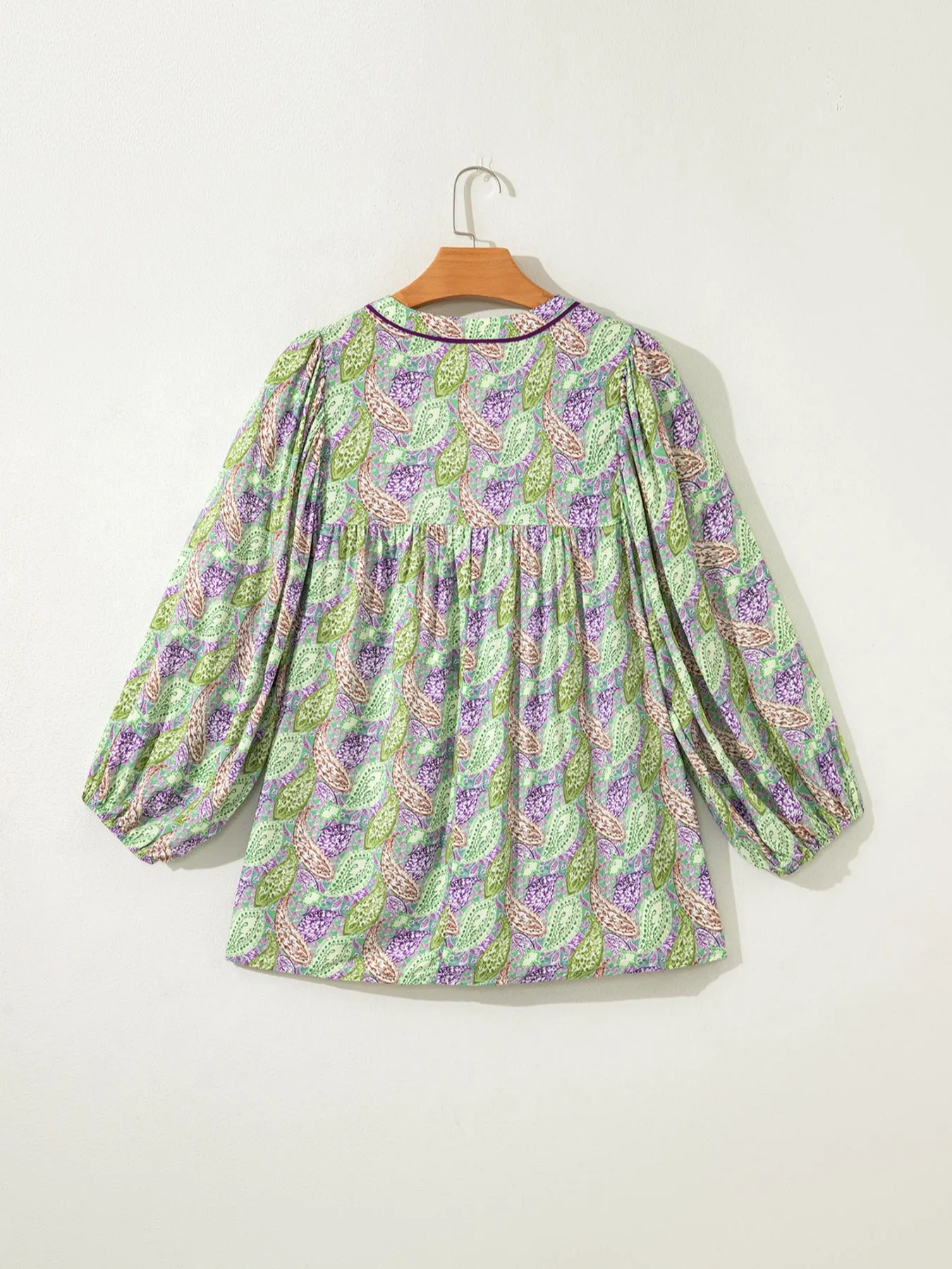 Paisley Print Half Puff Sleeve Blouse sold by Charming Charlie product image thumbnail 4
