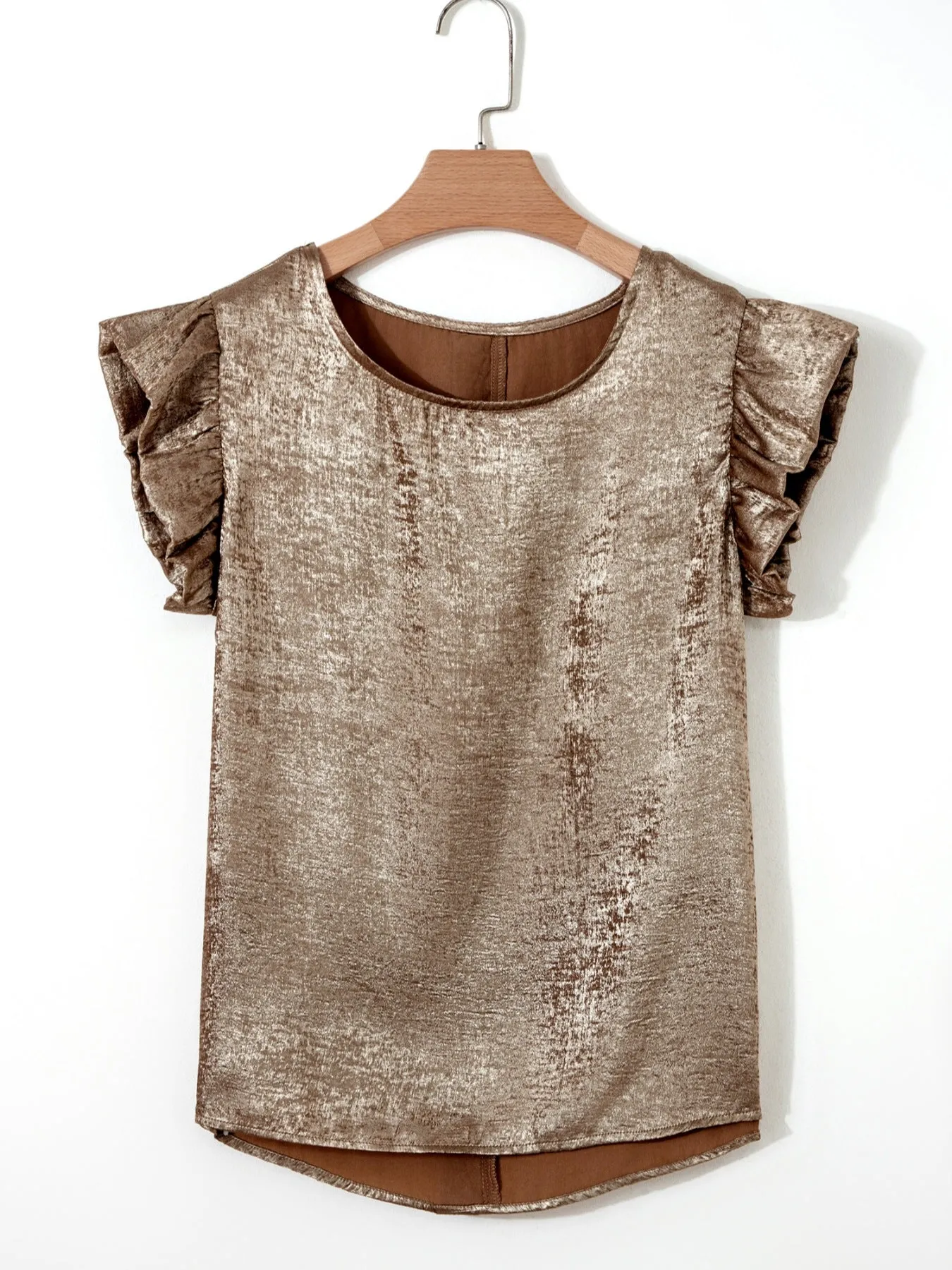 Ruffled Round Neck Tank sold by Charming Charlie product image thumbnail 5