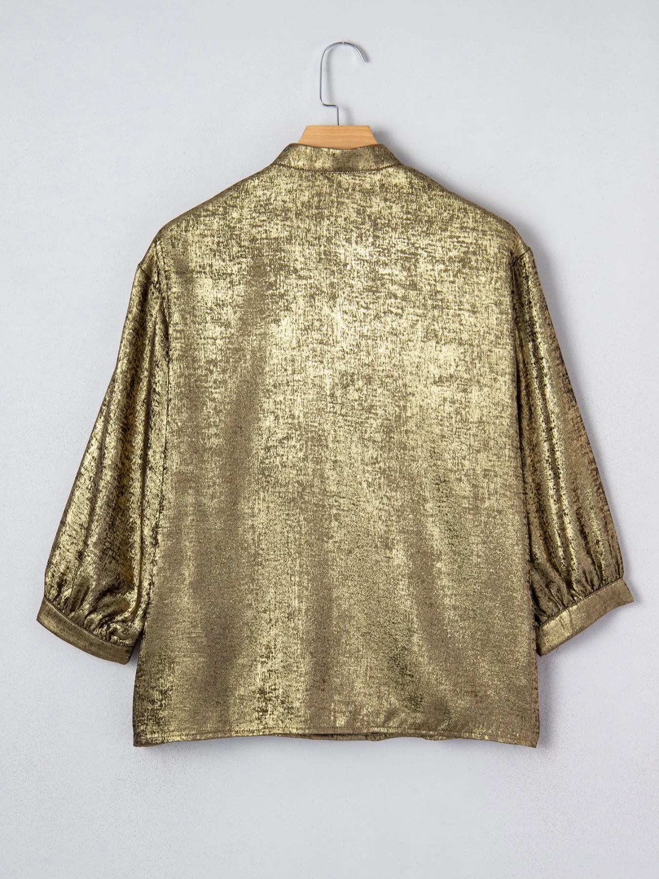 Notched 3/4 Sleeve Blouse sold by Charming Charlie product image thumbnail 5