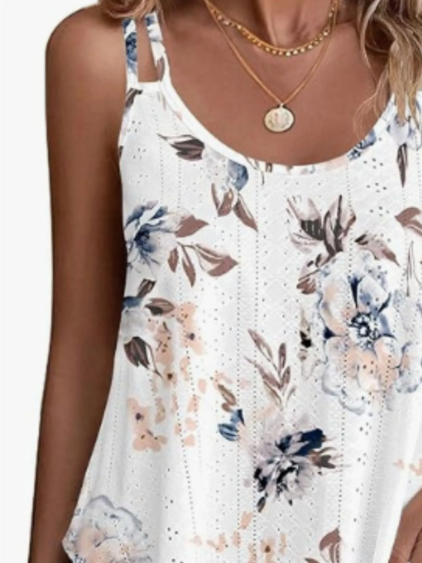 Eyelet Double Strap Cami sold by Charming Charlie product image thumbnail 4