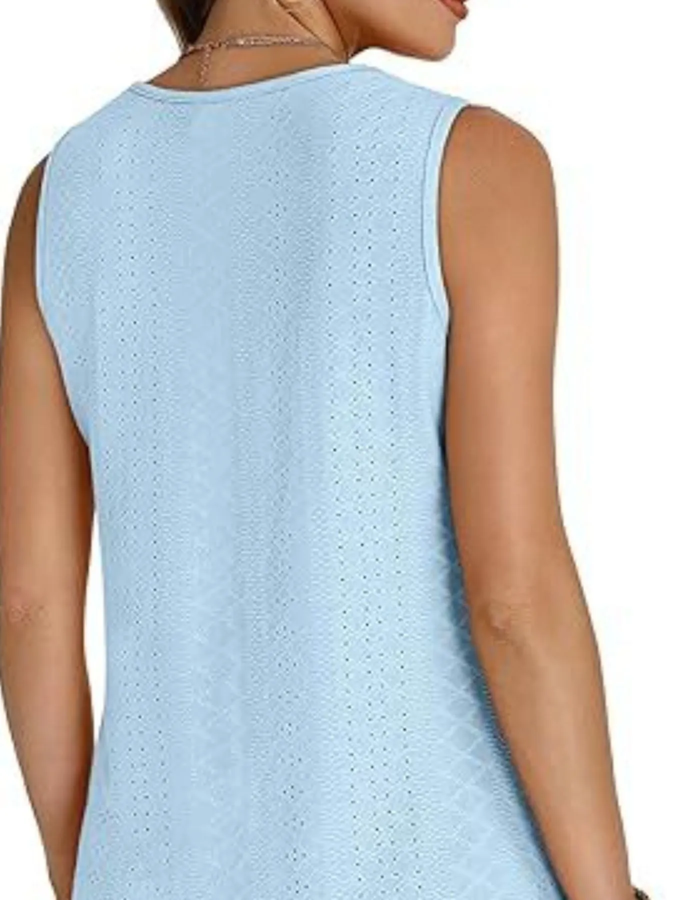Eyelet V-Neck Tank sold by Charming Charlie product image thumbnail 5