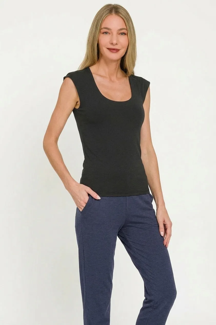 Zenana Double Layered Sleeveless Top sold by Charming Charlie product image thumbnail 3