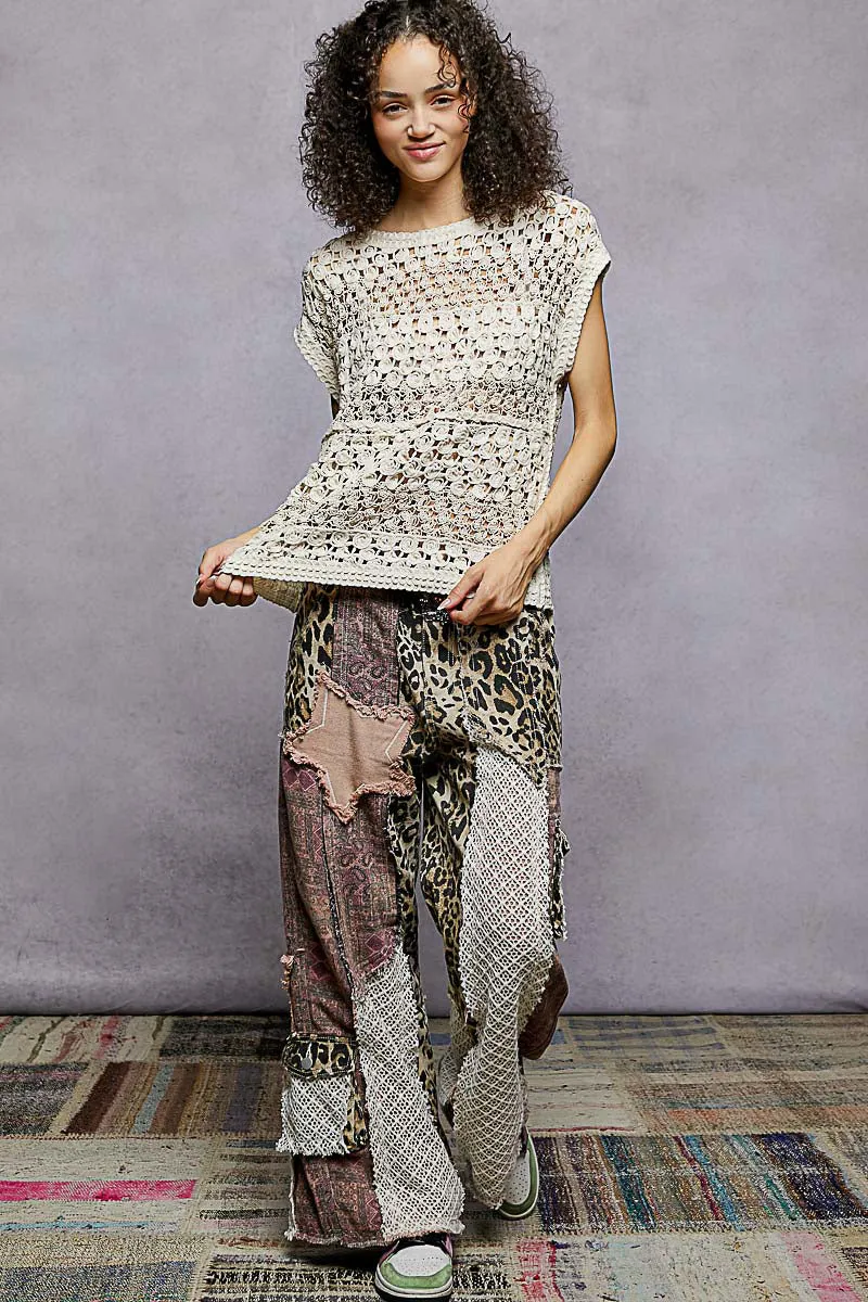 POL Openwork Round Neck Crochet Top sold by Charming Charlie product image thumbnail 5