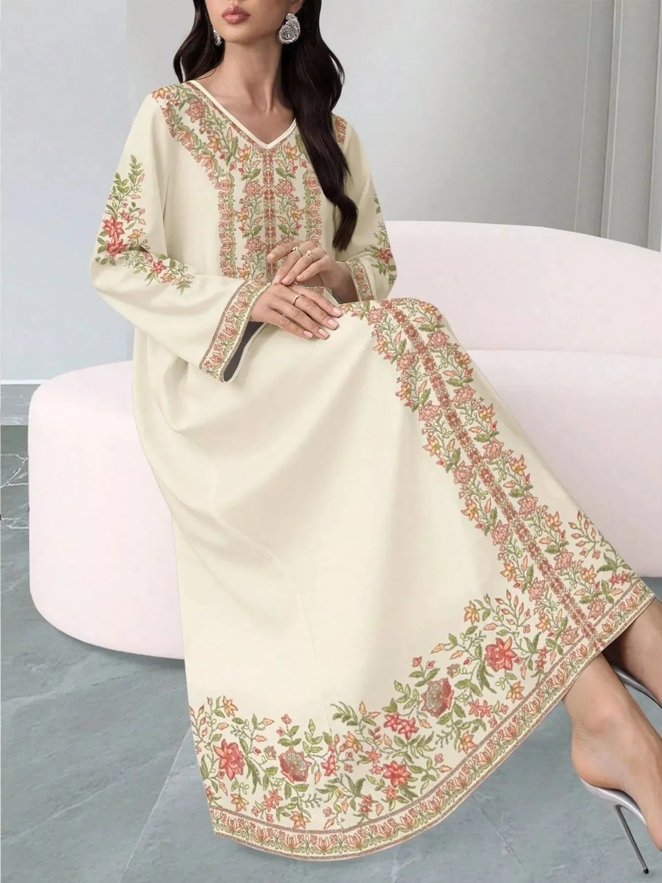 Floral Long Sleeve Maxi Dress sold by Charming Charlie product image thumbnail 3