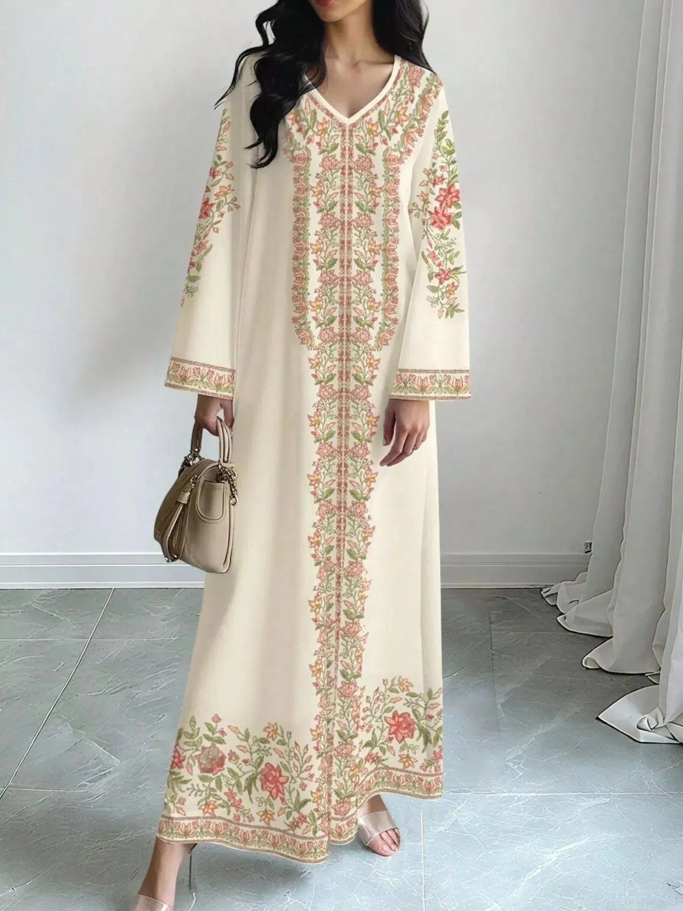 Floral Long Sleeve Maxi Dress sold by Charming Charlie product image thumbnail 2