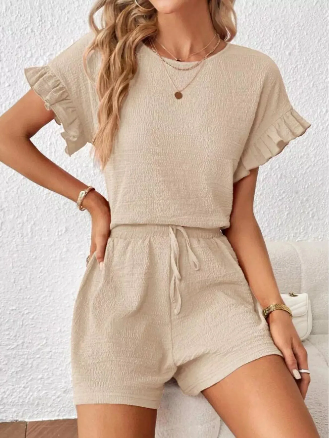 Round Neck Tee and Shorts Set sold by Charming Charlie product image thumbnail 5