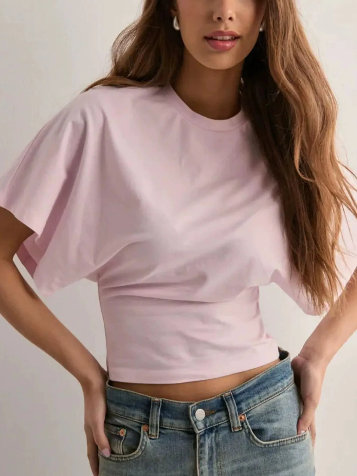 Batwing Sleeve Fitted Waist T-Shirt sold by Charming Charlie product image thumbnail 4