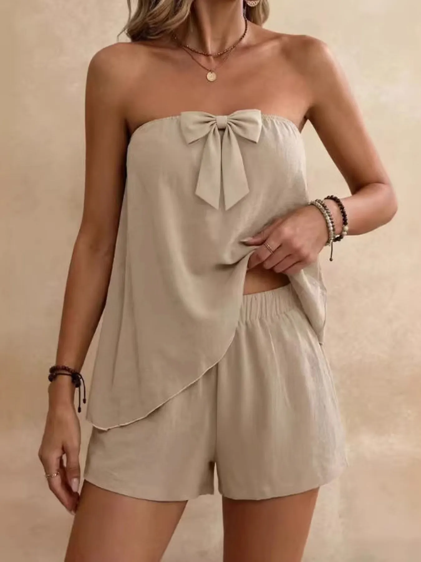 Bowknot Tube Top & Shorts Set sold by Charming Charlie product image thumbnail 5