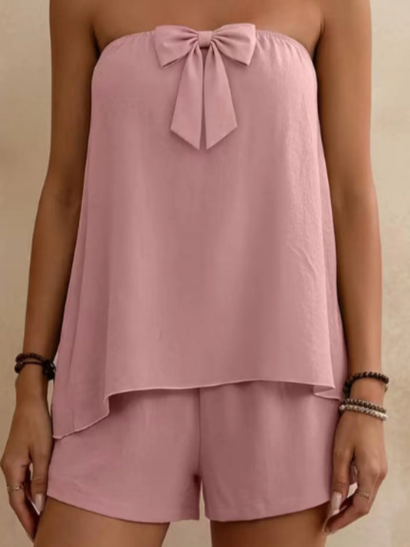 Bowknot Tube Top & Shorts Set sold by Charming Charlie product image thumbnail 2