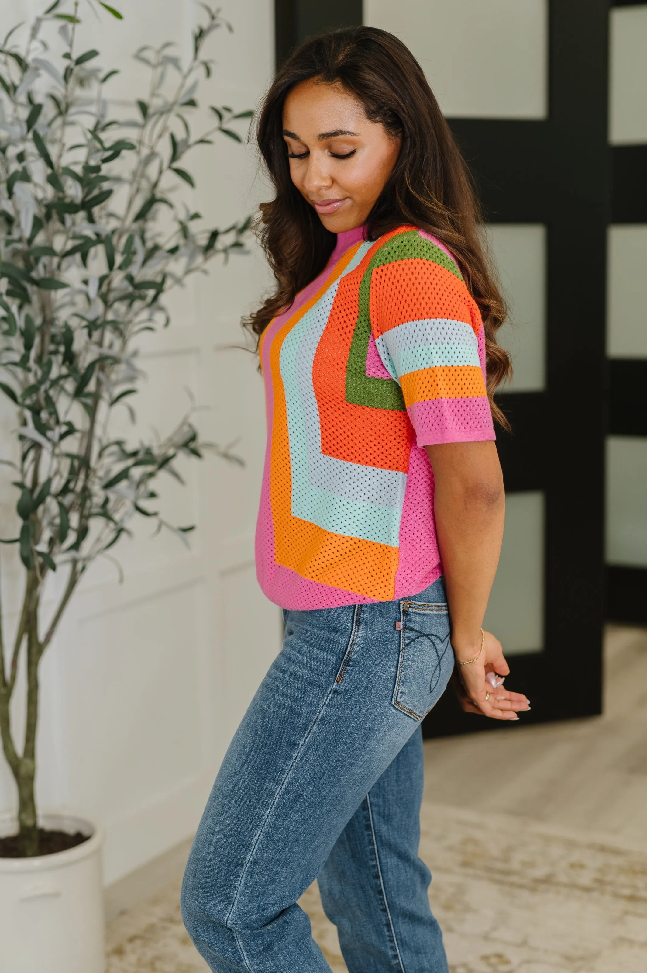 Sunset Stitch Knit Top sold by Charming Charlie product image thumbnail 4