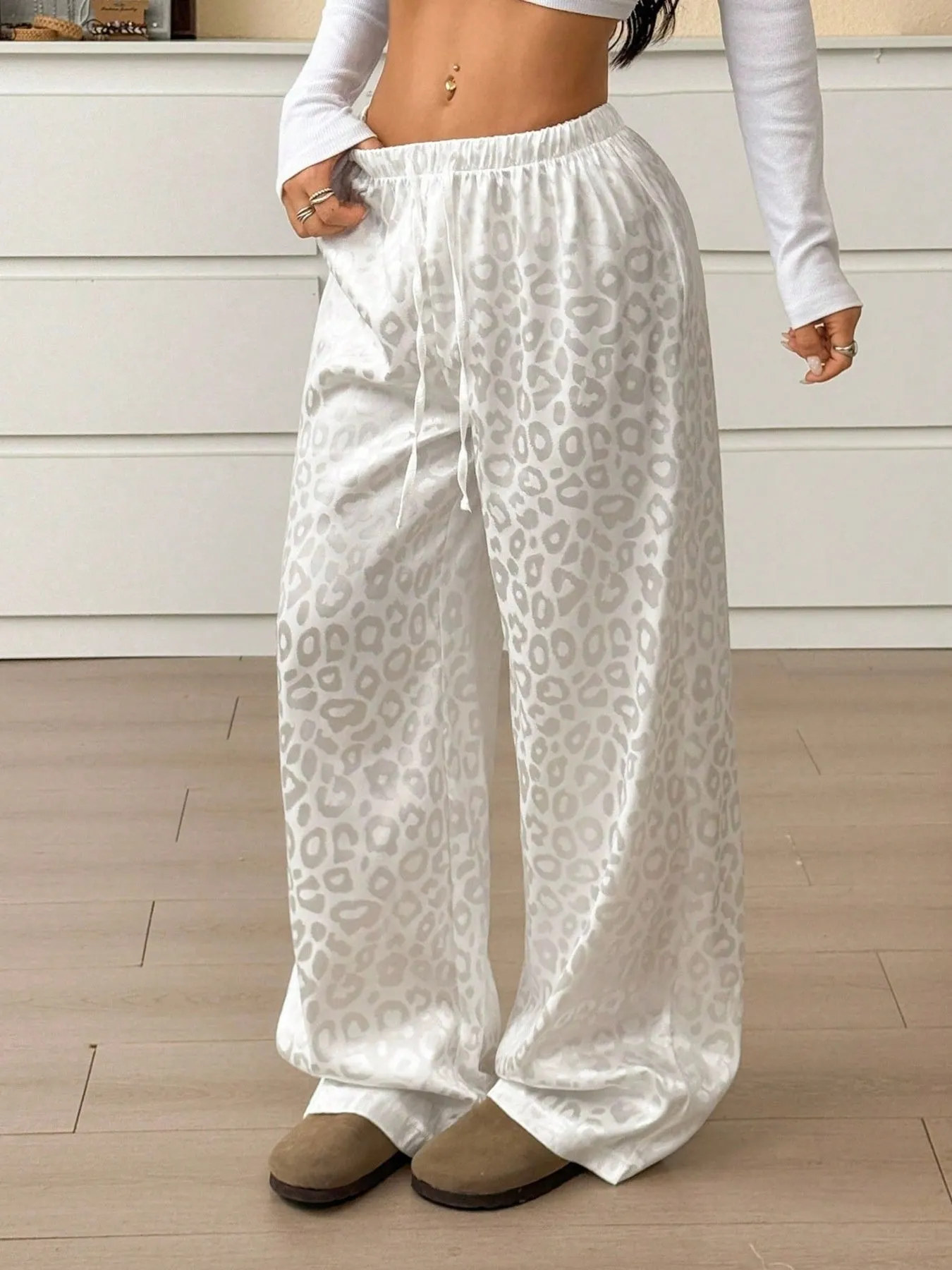 Leopard Print Wide Leg Pants sold by Charming Charlie product image thumbnail 2
