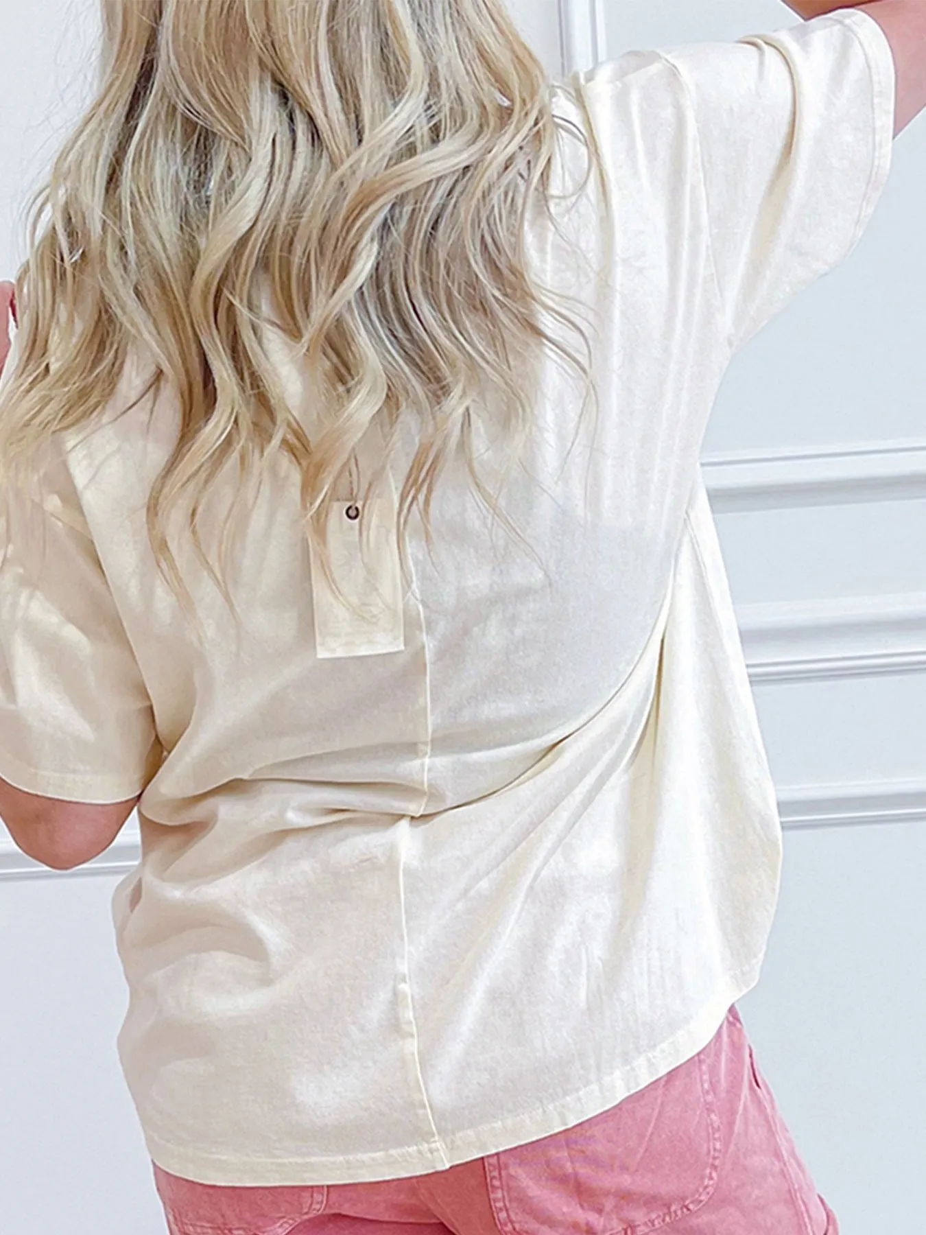 Star Print Stud Detail Cotton Jersey Top sold by Charming Charlie product image thumbnail 2