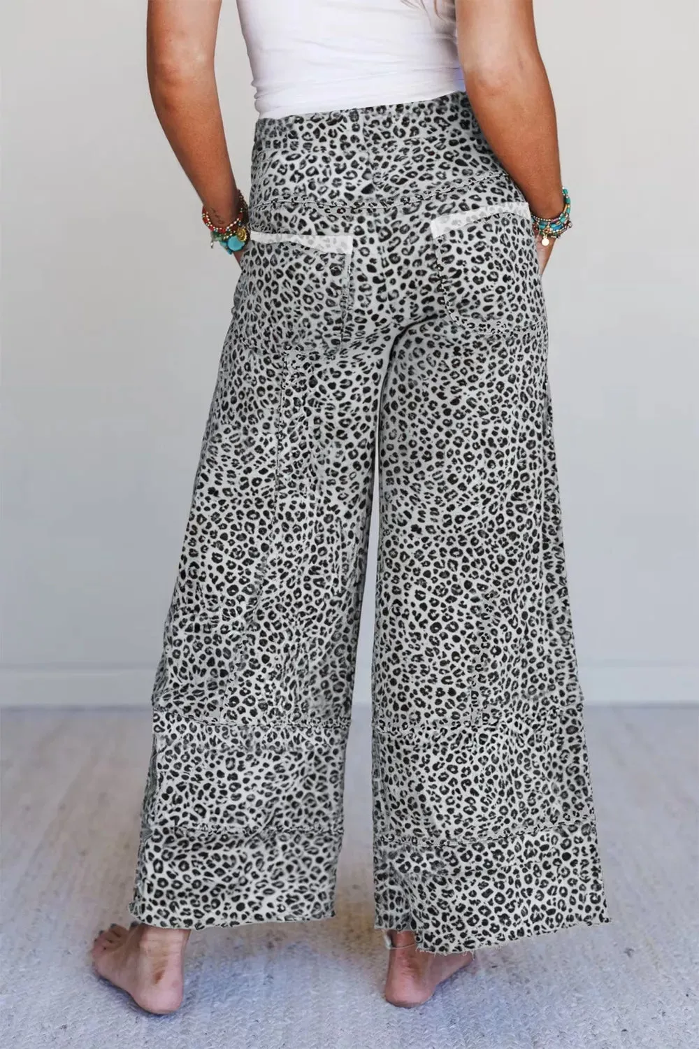 Animal Print Wide Leg Terry Knit Pants sold by Charming Charlie product image thumbnail 2