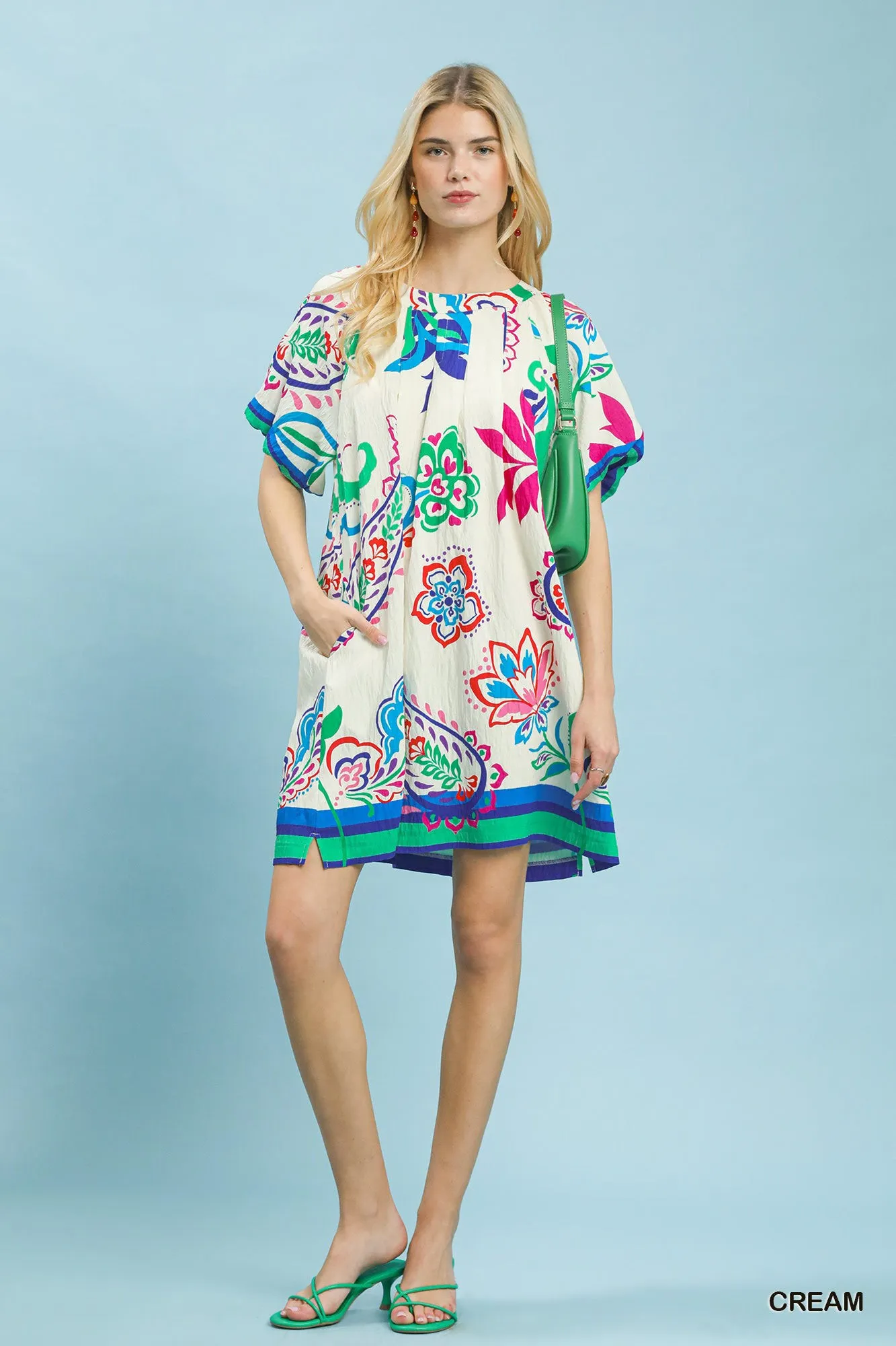 Umgee Vibrant Paisley Print Dress sold by Charming Charlie product image thumbnail 5