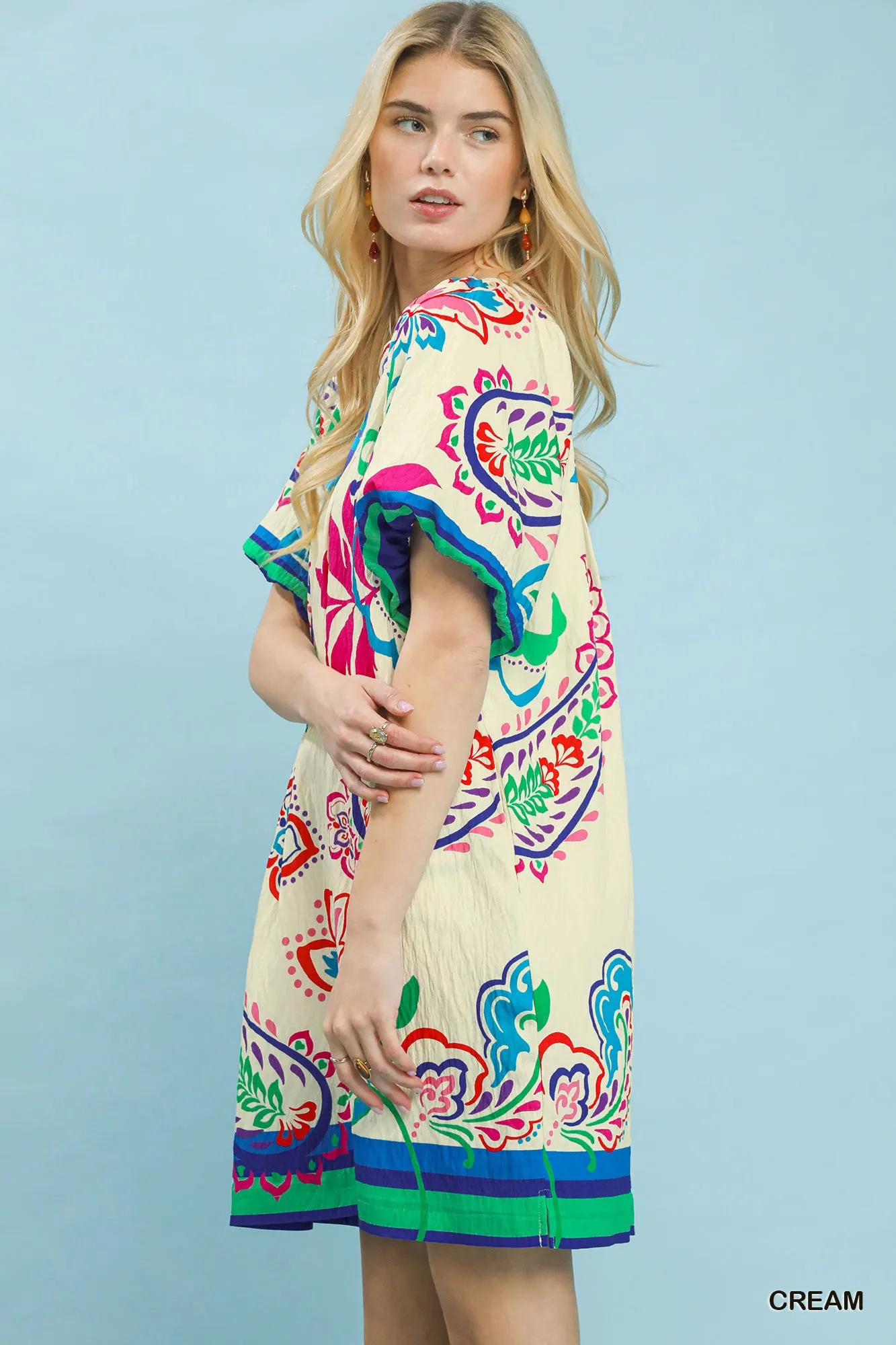 Umgee Vibrant Paisley Print Dress sold by Charming Charlie product image thumbnail 2