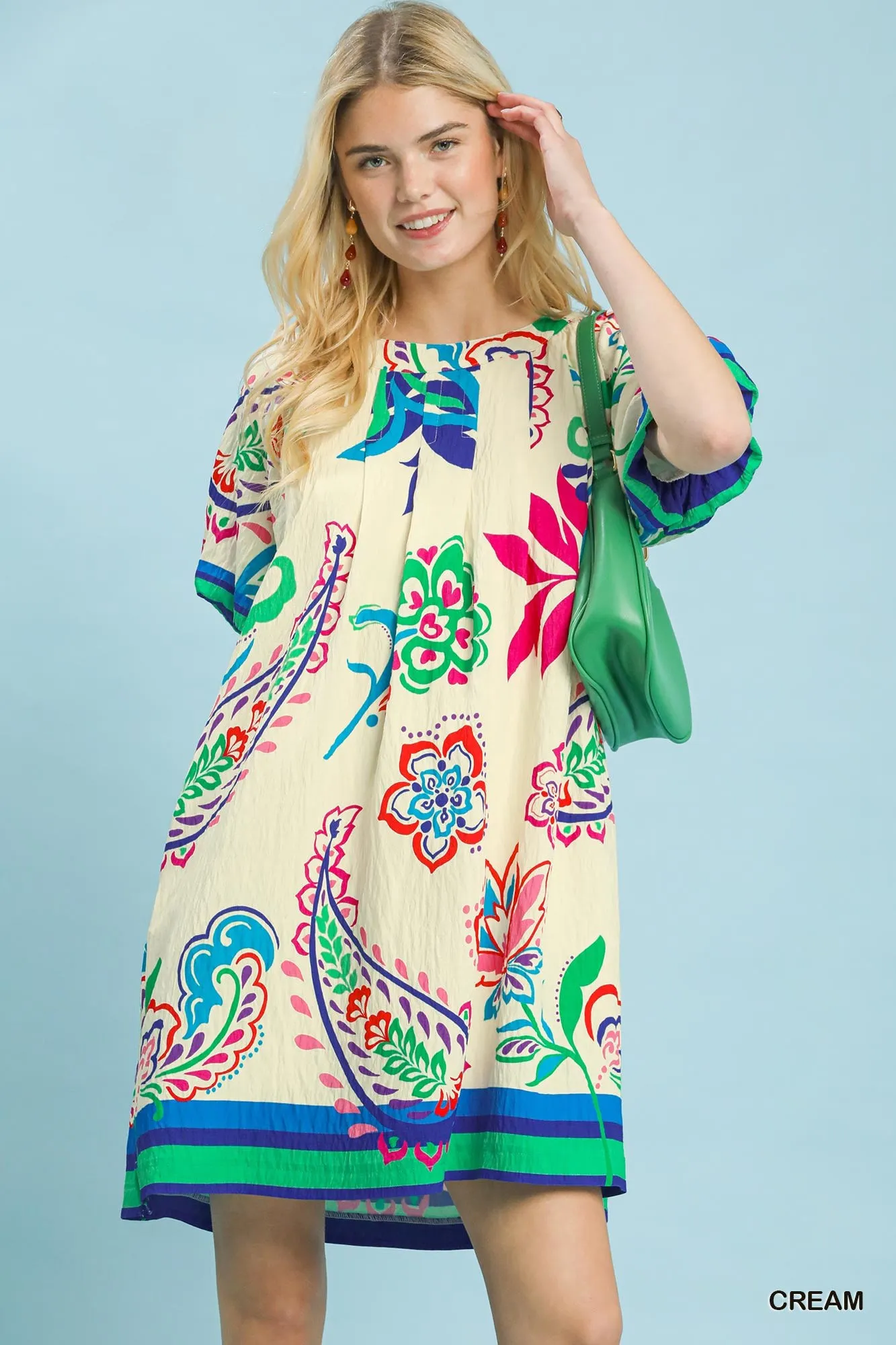 Umgee Vibrant Paisley Print Dress sold by Charming Charlie