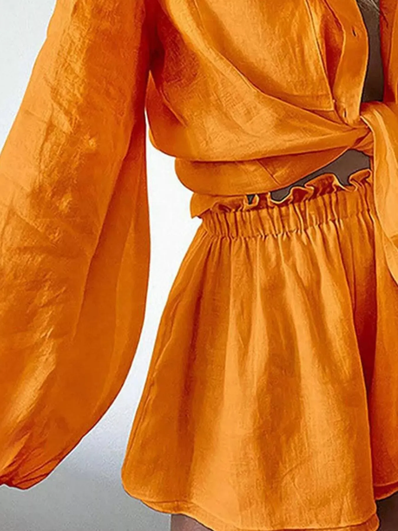 Button Up Long Sleeve Shirt and Shorts Set sold by Charming Charlie product image thumbnail 3