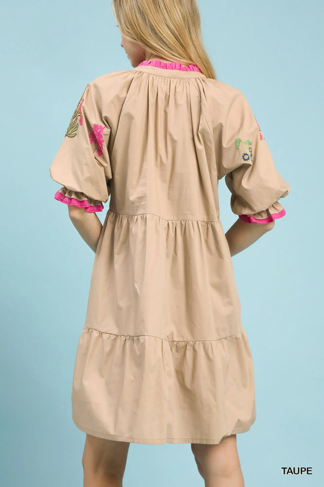 Umgee Embroidered Floral Tiered Dress sold by Charming Charlie product image thumbnail 3