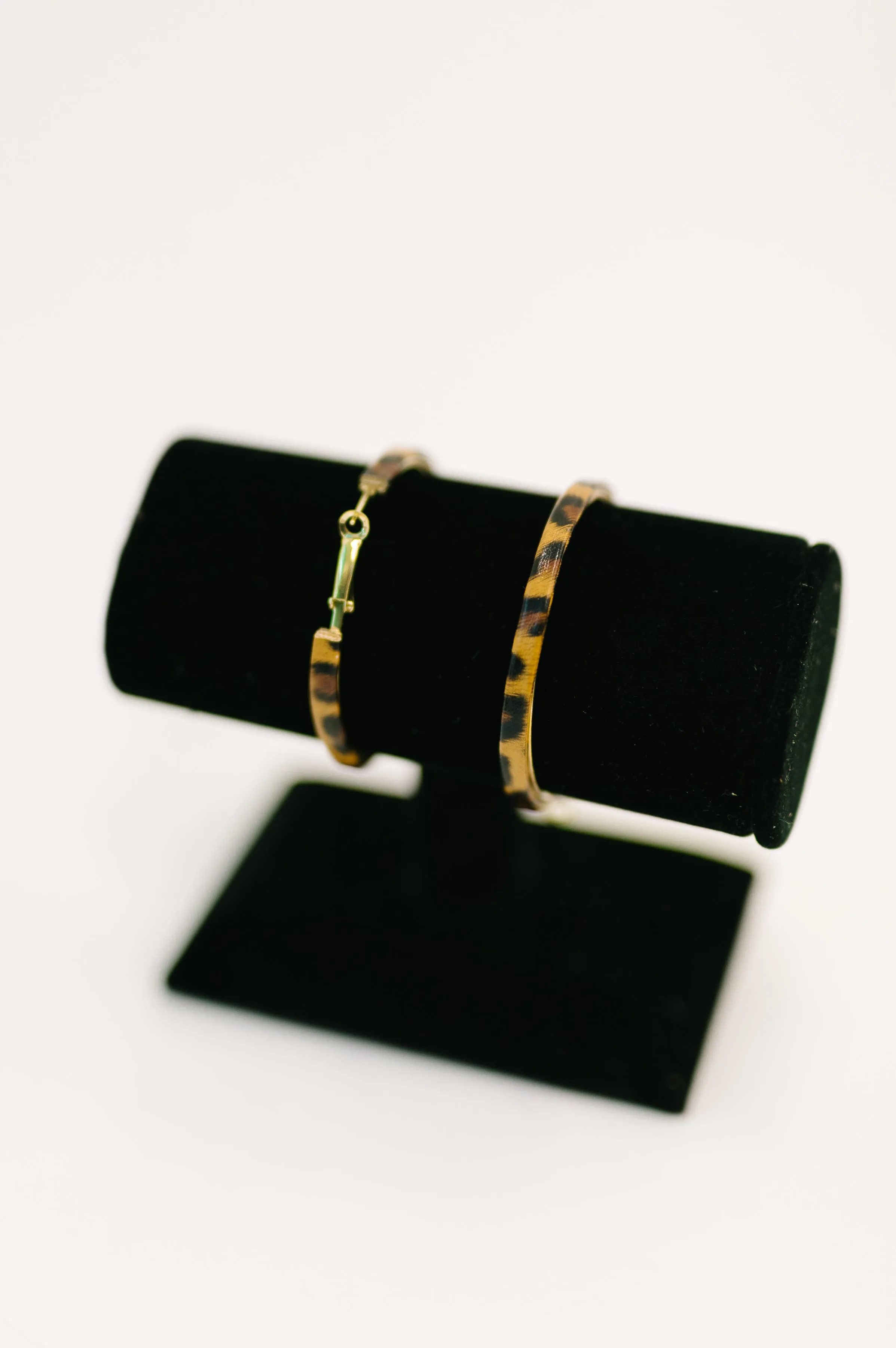 Sassy Assist Leopard Print Hoop Earrings sold by Charming Charlie product image thumbnail 3
