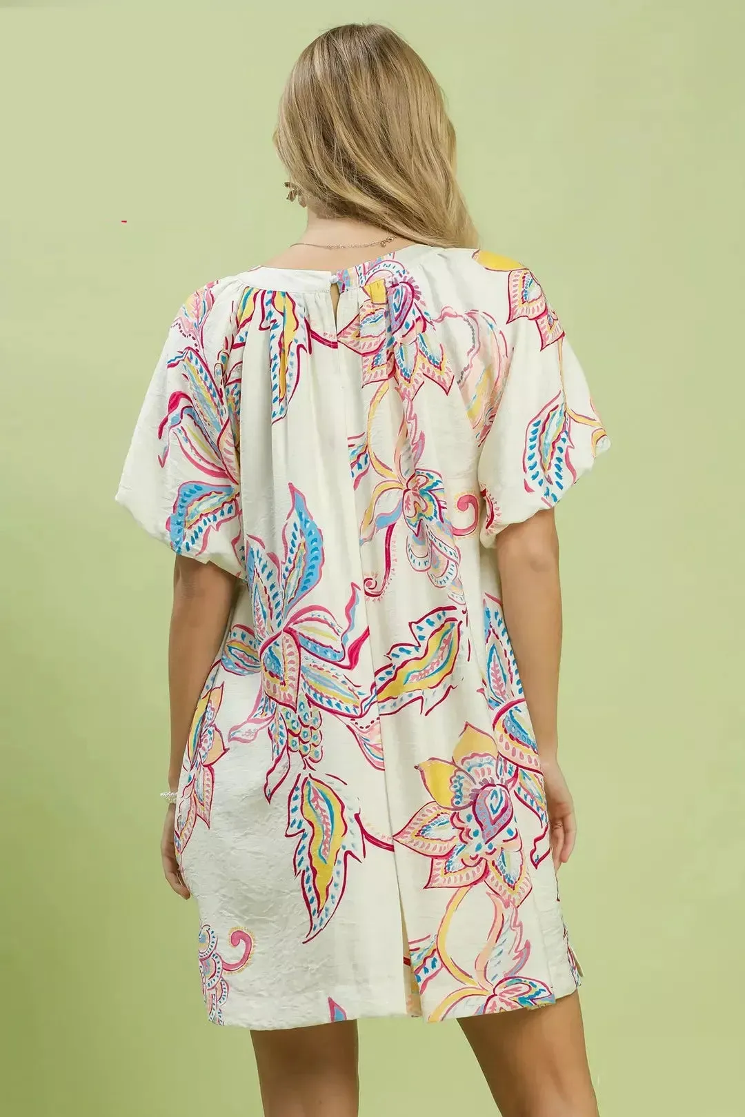 Umgee Boho Floral Print Mini Dress with Pockets sold by Charming Charlie product image thumbnail 4