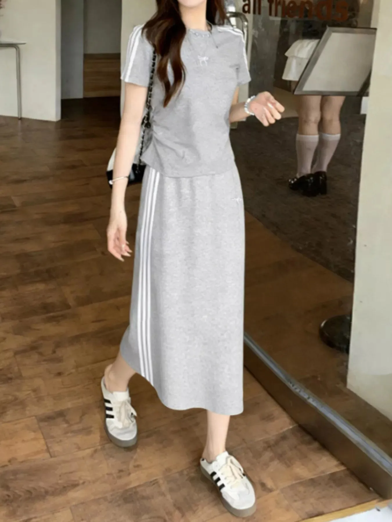Striped Round Neck Tee and Skirt Set sold by Charming Charlie product image thumbnail 5