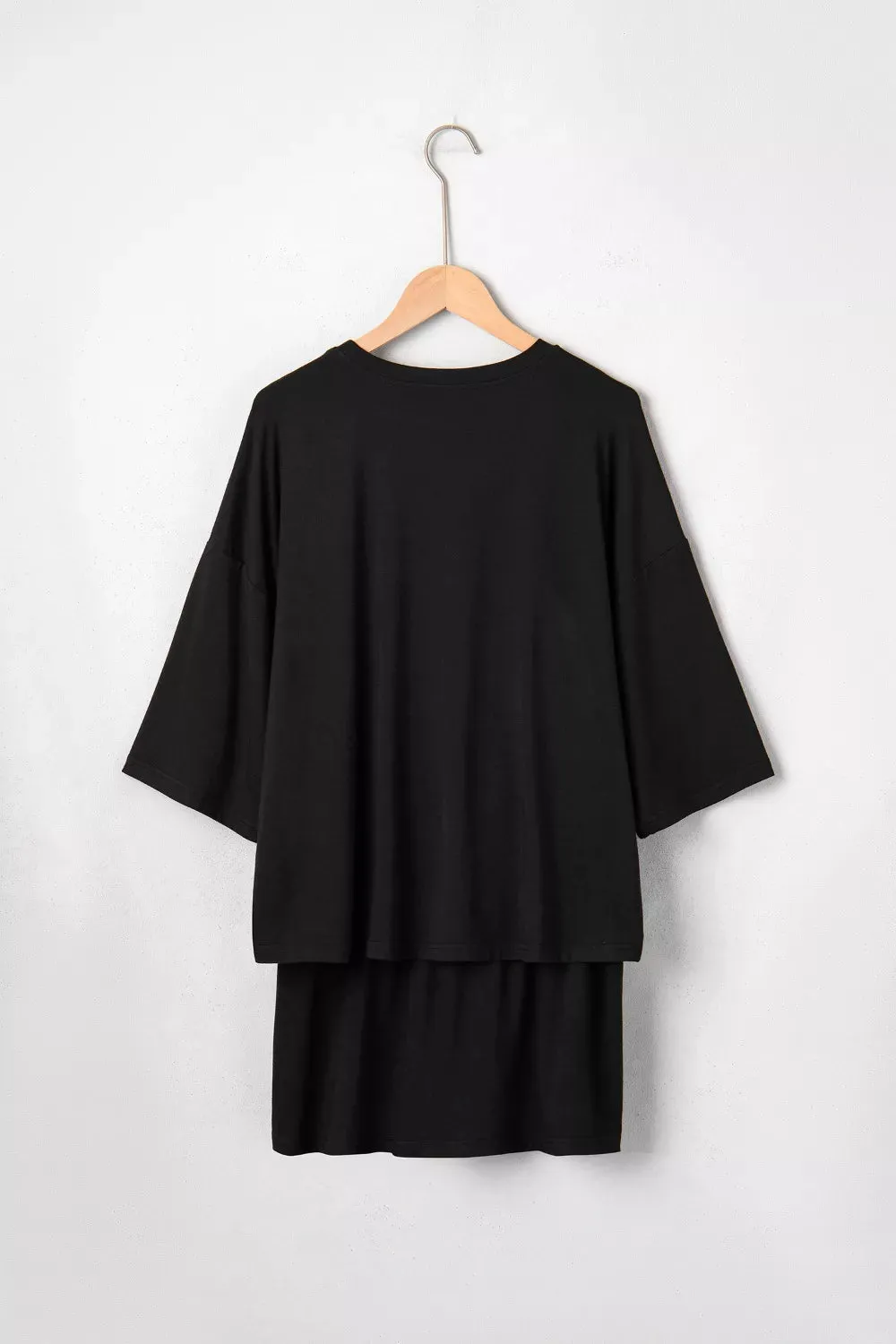 Solid Color Oversize Tee Tie Wrap Mini Skort 2pcs Set sold by Charming Charlie product image thumbnail 4