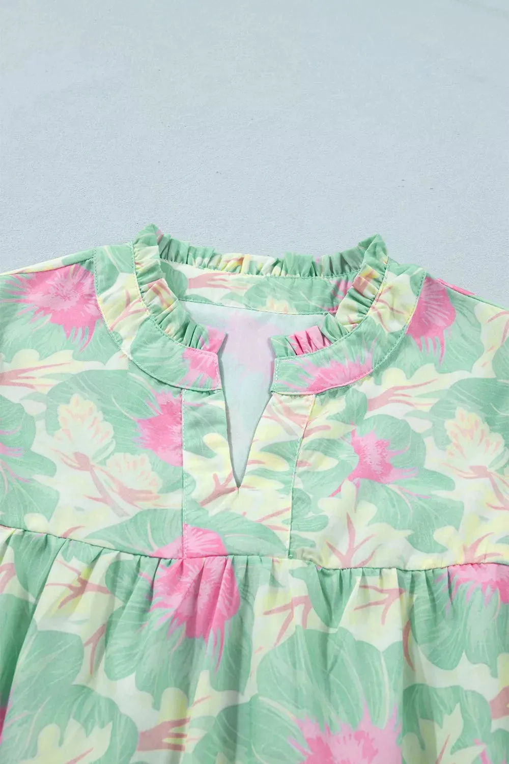 Floral Print Puff Sleeve Blouse sold by Charming Charlie product image thumbnail 4