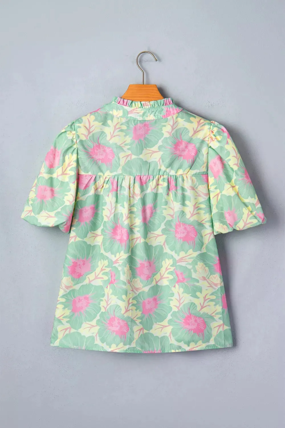 Floral Print Puff Sleeve Blouse sold by Charming Charlie product image thumbnail 3
