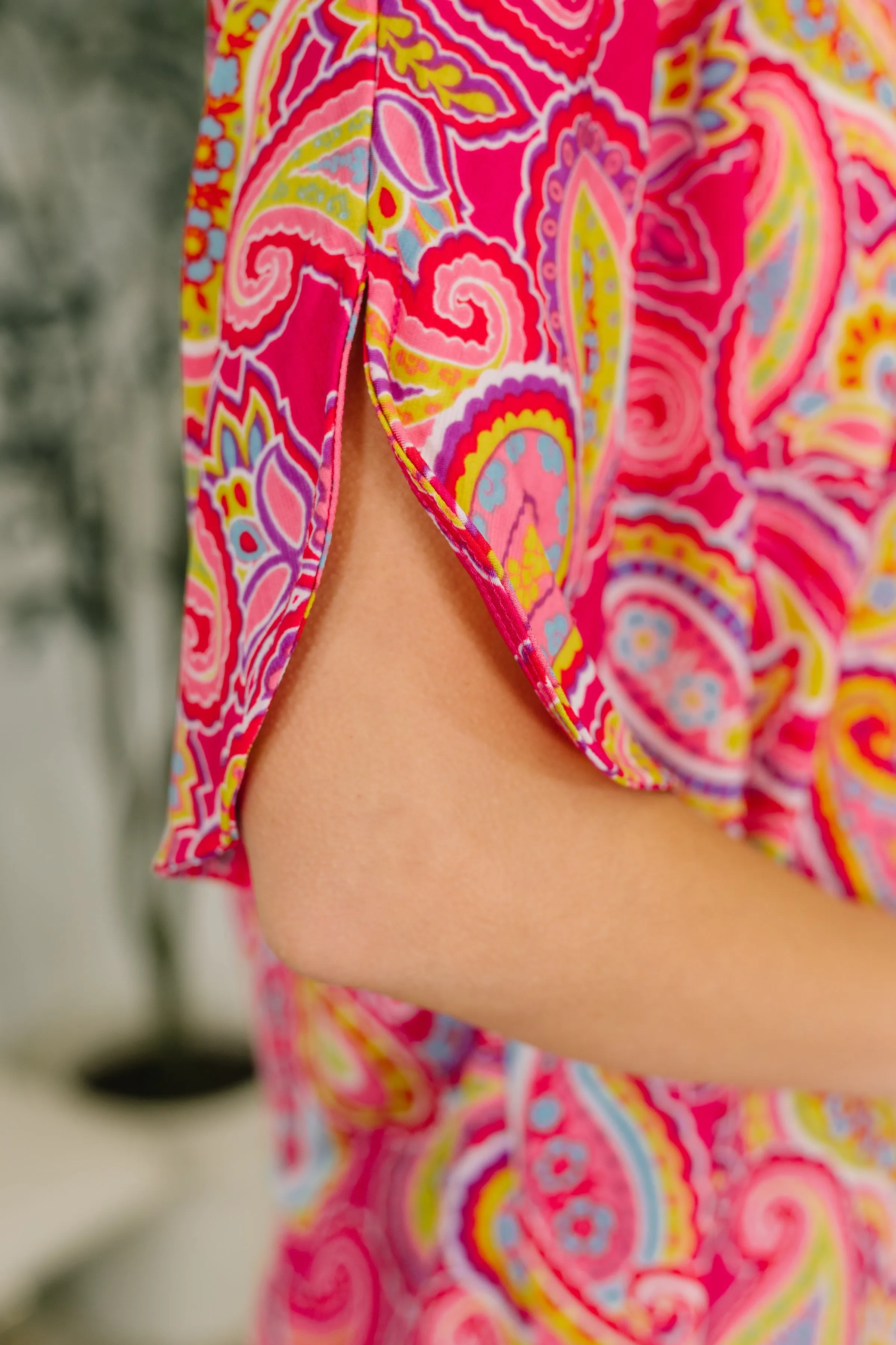Lizzy Breeze Top in Hot Pink Paisley sold by Charming Charlie product image thumbnail 4