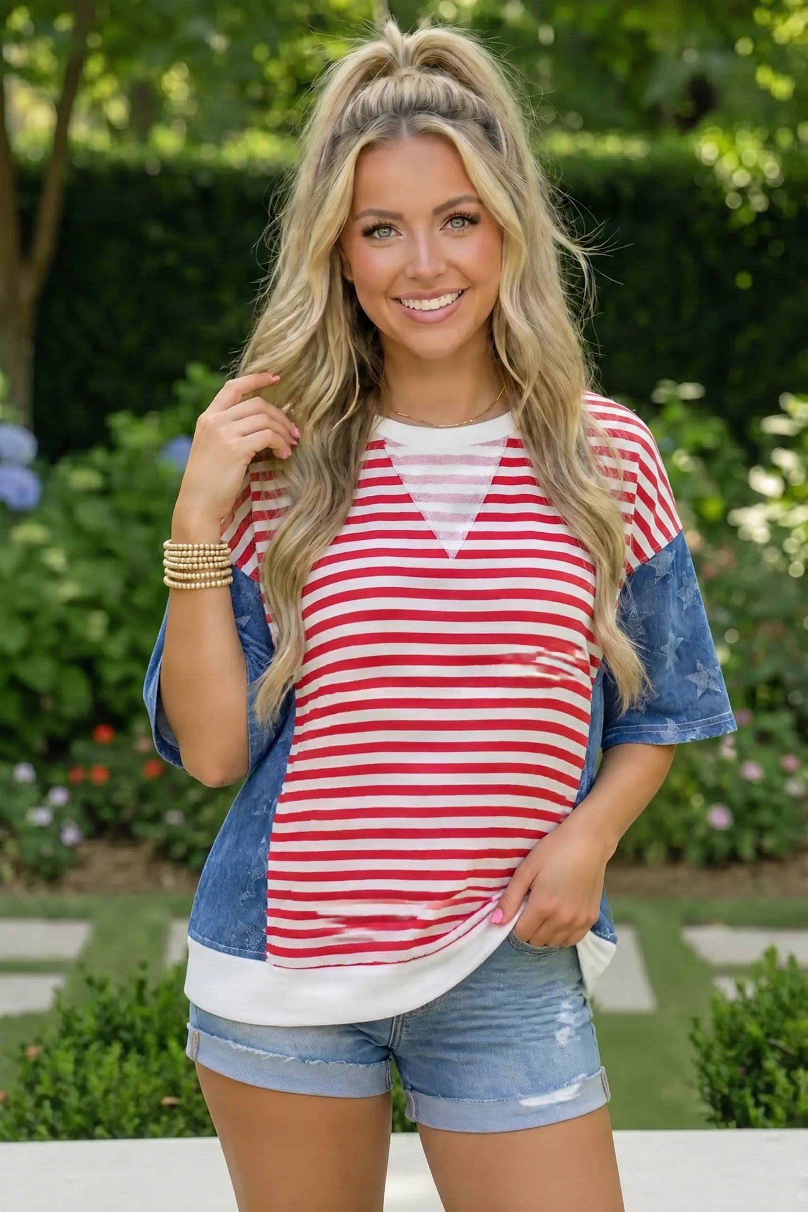 Stars Stripes and So Much Style Top sold by Charming Charlie product image thumbnail 2