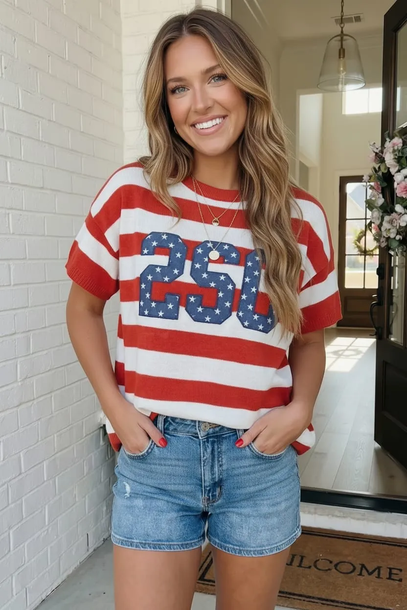 Stars and Stripes '250' Top sold by Charming Charlie product image thumbnail 2