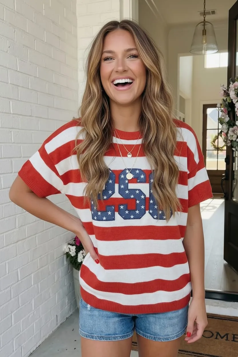 Stars and Stripes '250' Top sold by Charming Charlie product image thumbnail 4