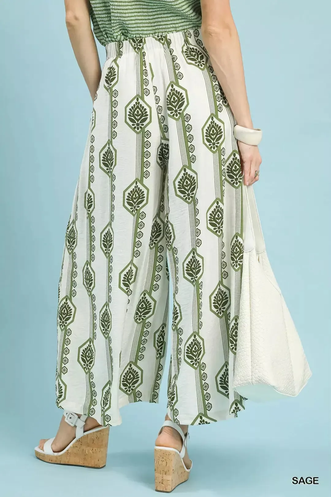 Umgee Geometric Boho Print Wide Leg Pants sold by Charming Charlie product image thumbnail 3