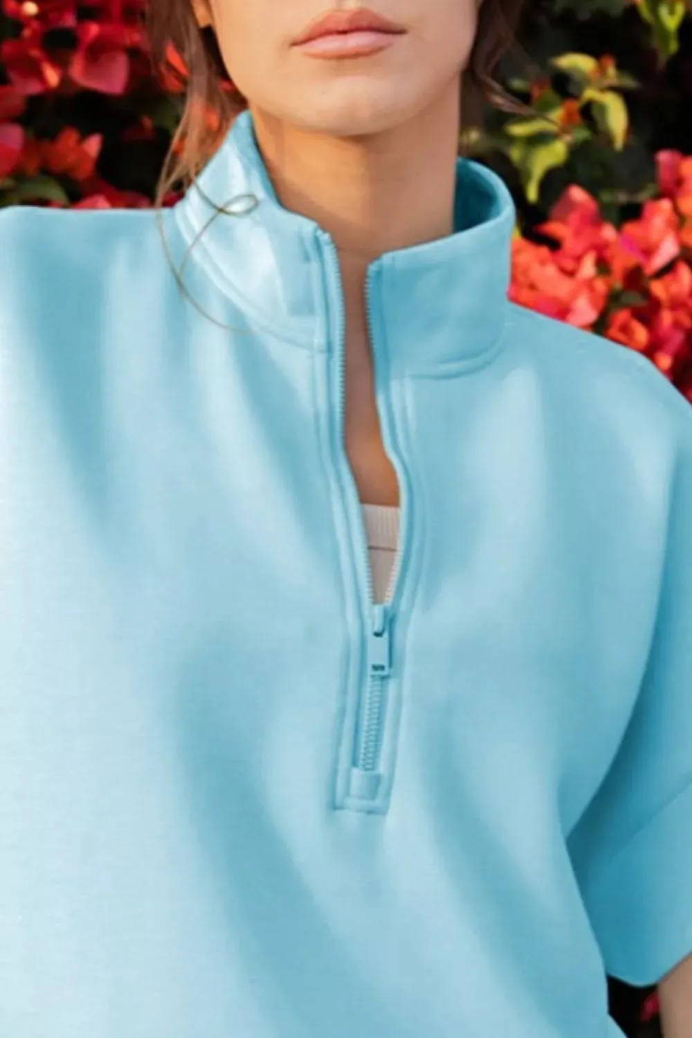 Half-Zip Casual Top and Shorts Set sold by Charming Charlie product image thumbnail 3
