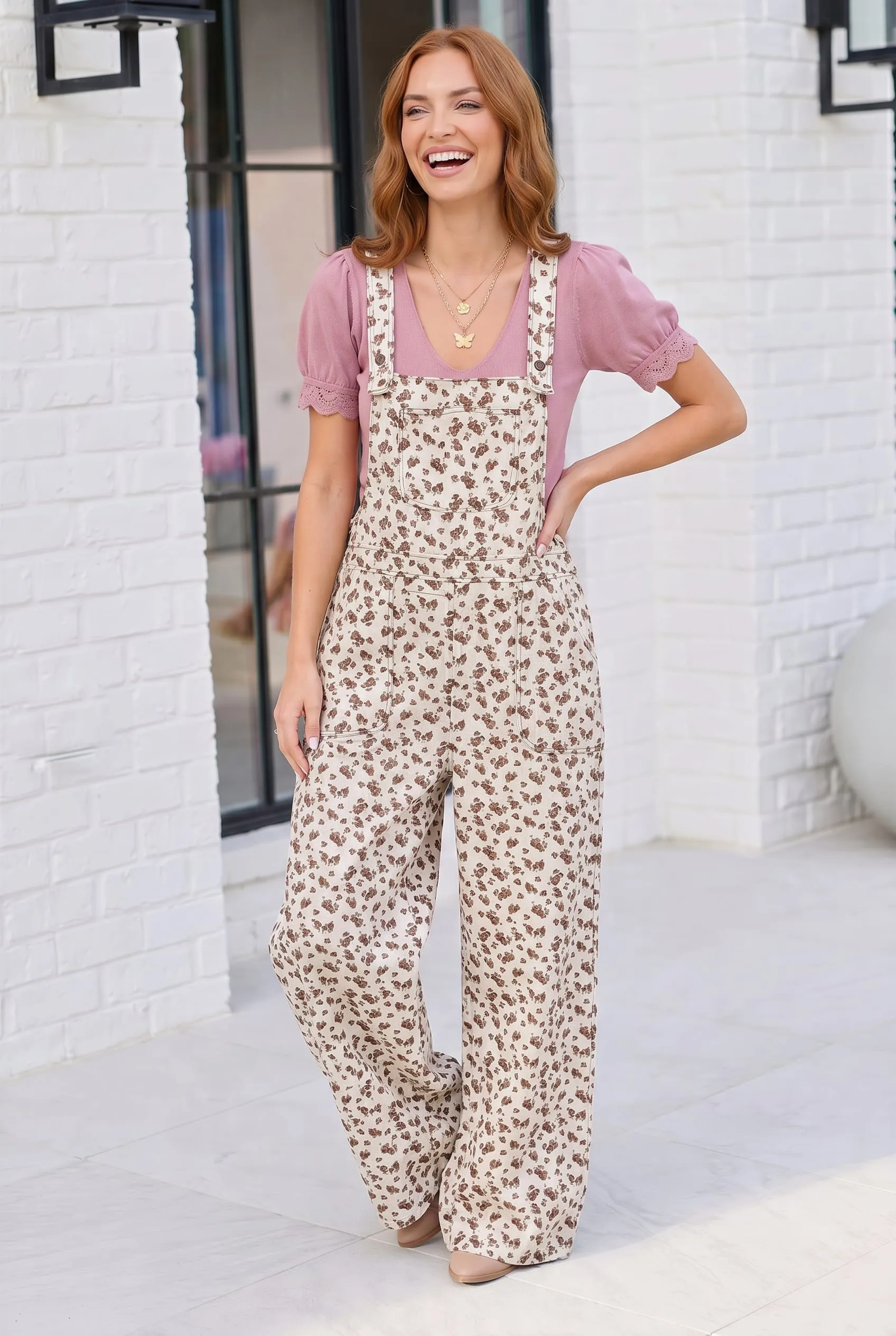Wildflower Fields Floral Overalls sold by Charming Charlie product image thumbnail 2